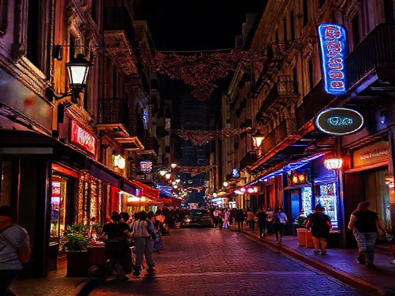 Nightlife street in Palermo Soho, Buenos Aires