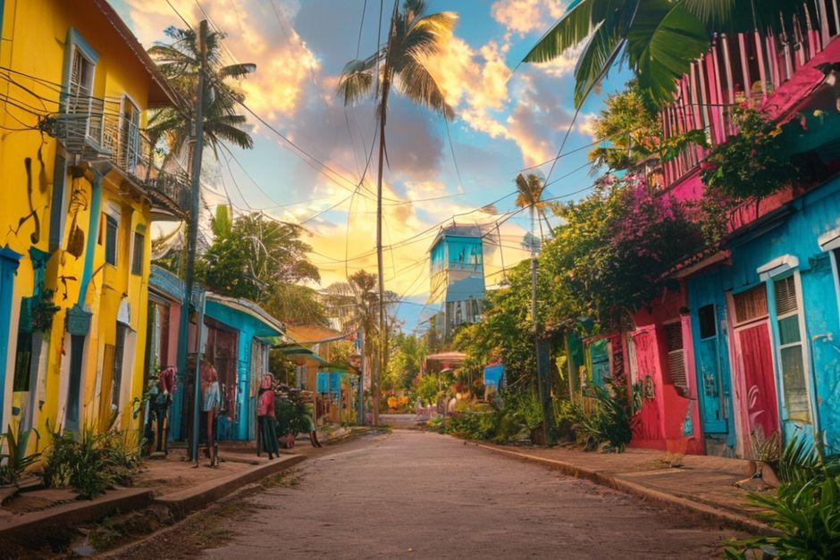 Dominika sokak manzarası