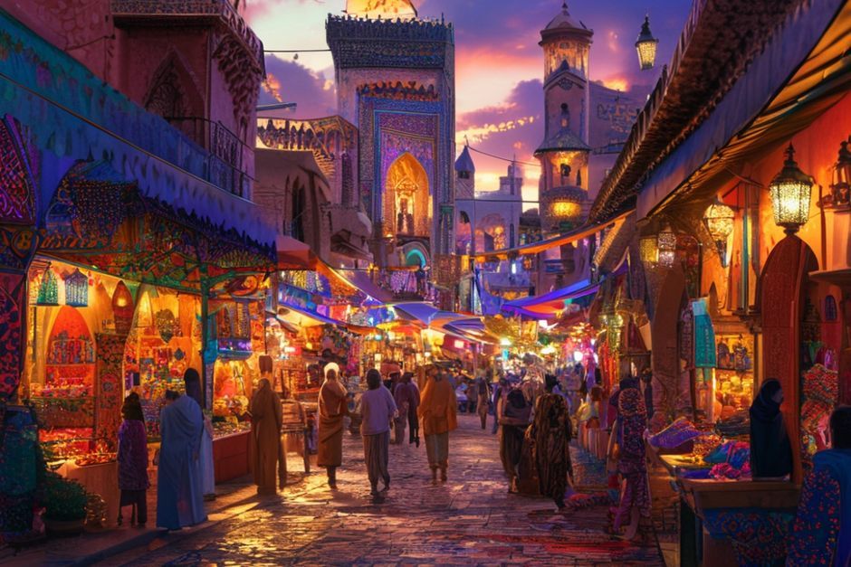 Fas'ta bir ulaşım veya sokak manzarası